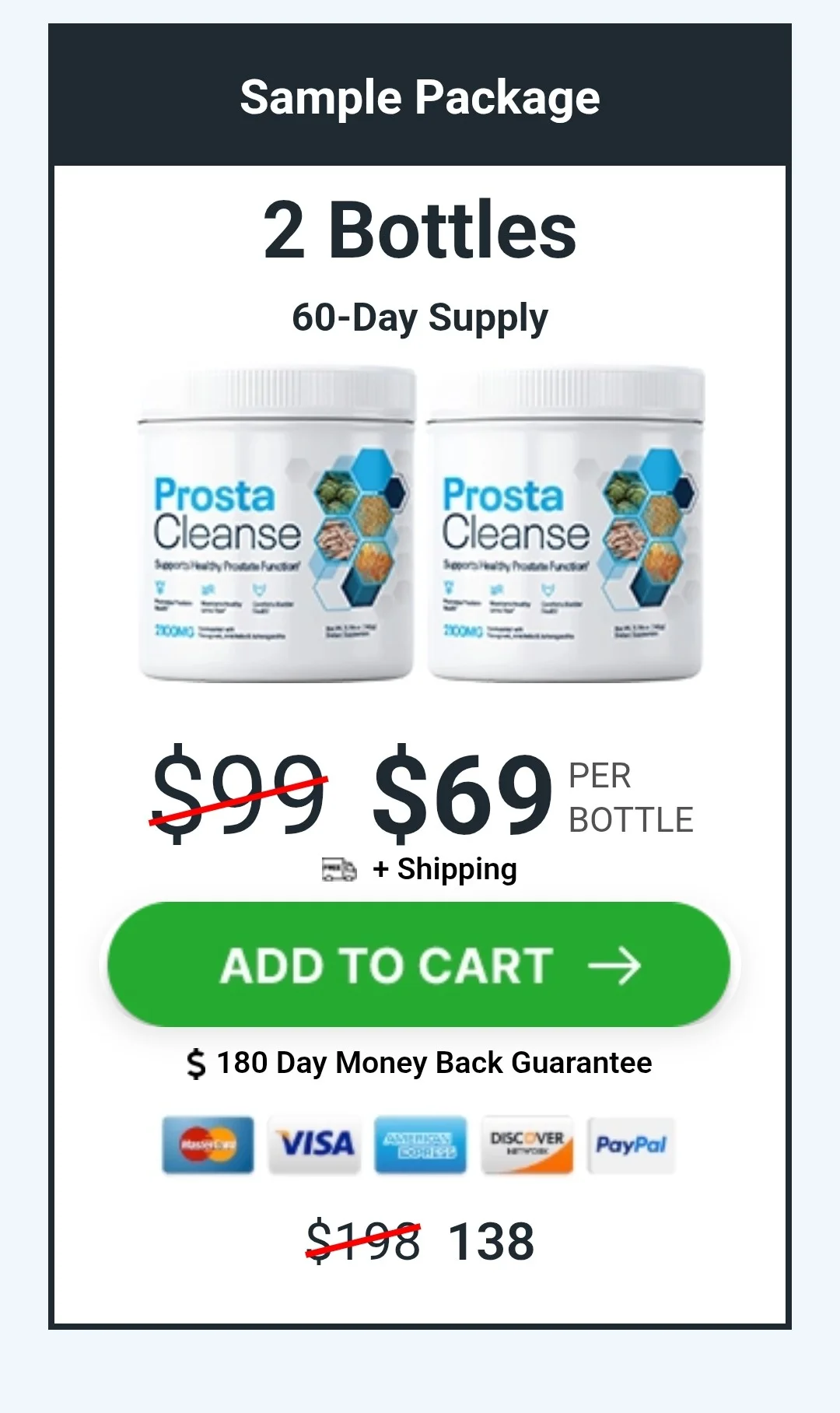 ProstaCleanse™ 2 bottles pricing